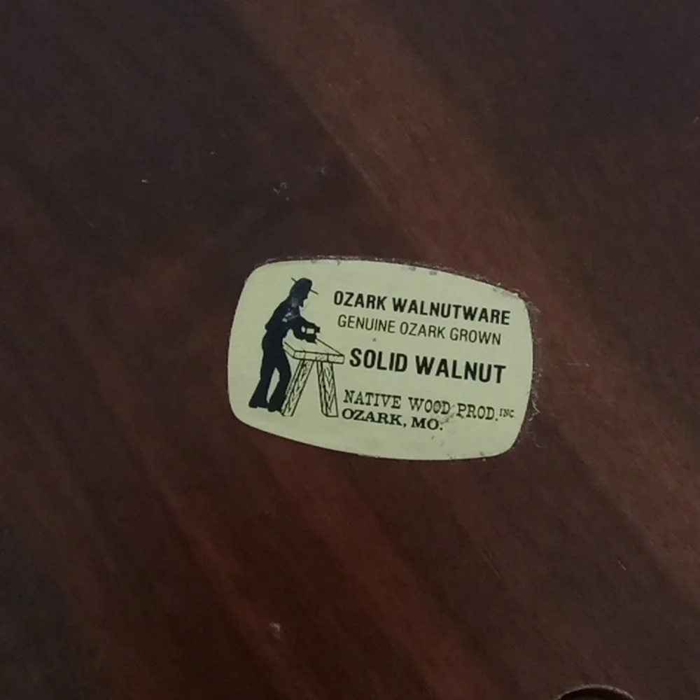 MCM Ozark Walnutware Solid Walnut Tray